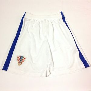 HNS Boys Athletic Shorts White Striped Blue Elast